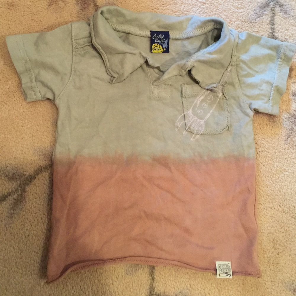 Charlie Rocket 9/12 months green/brown polostyle
